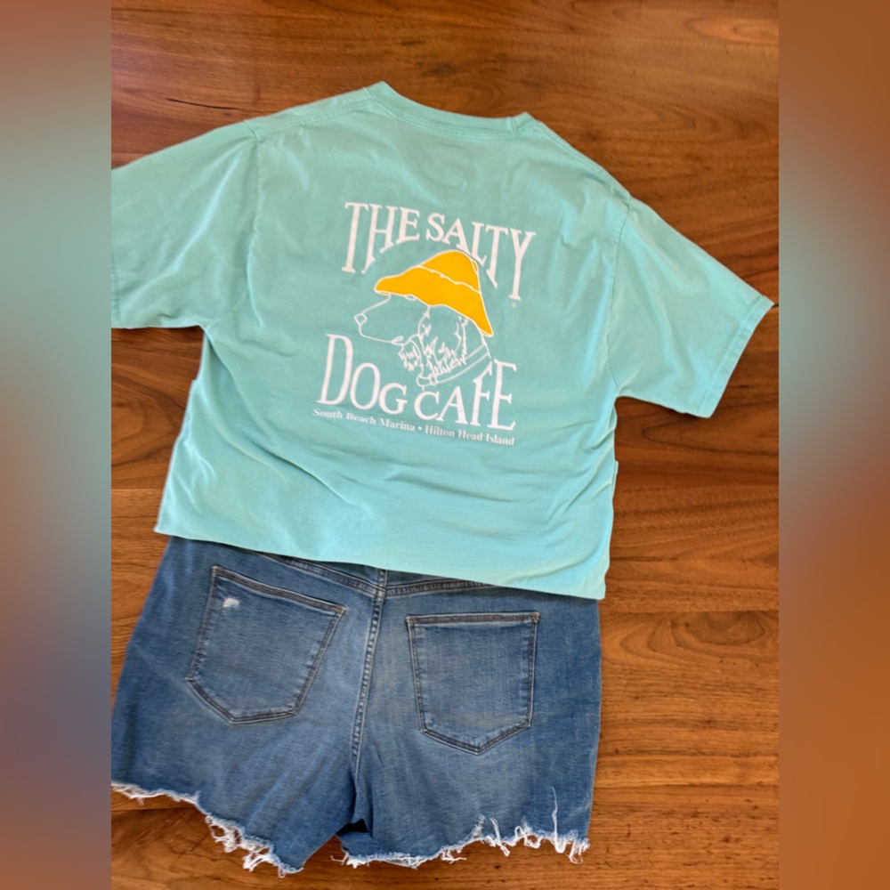 Salty Dog Cafe Hilton Head Island Women's Teal Short Sleeve Tee size Medium